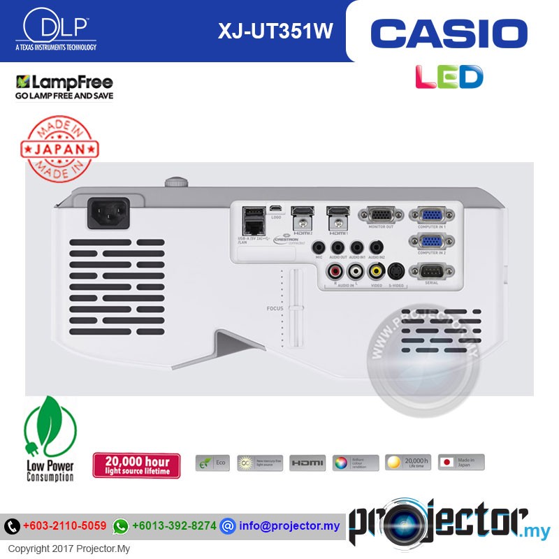 Casio XJUT351W Ultra Short Throw Projector