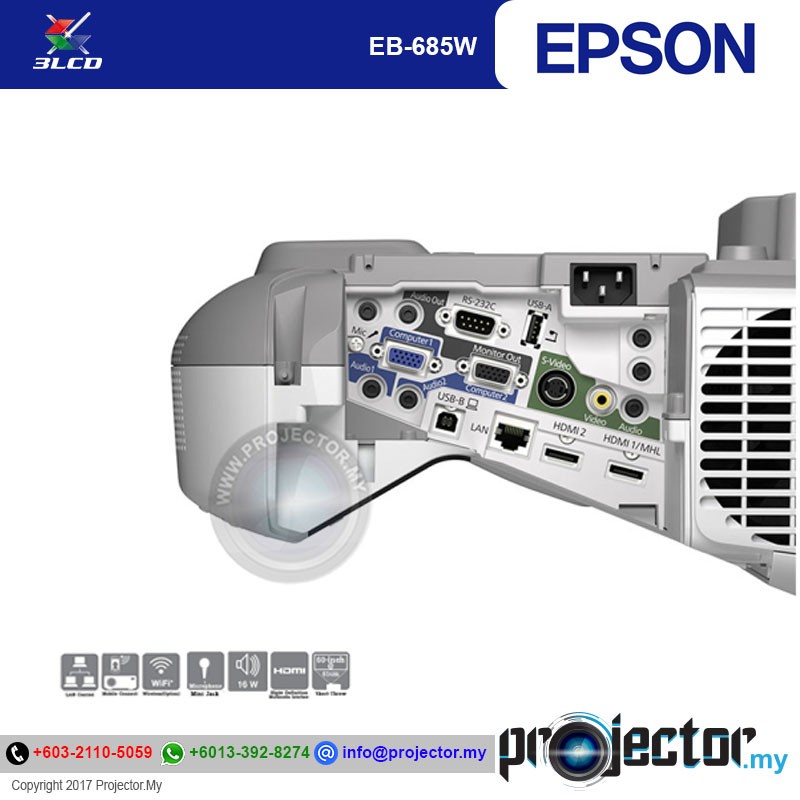 Epson EB-685W Ultra-Short Throw Projector