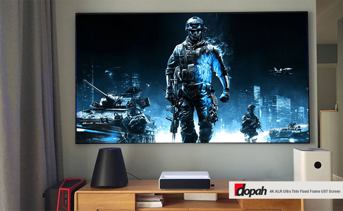 Dopah 100" 4K ALR Ultra Thin Fixed Frame UST Screen