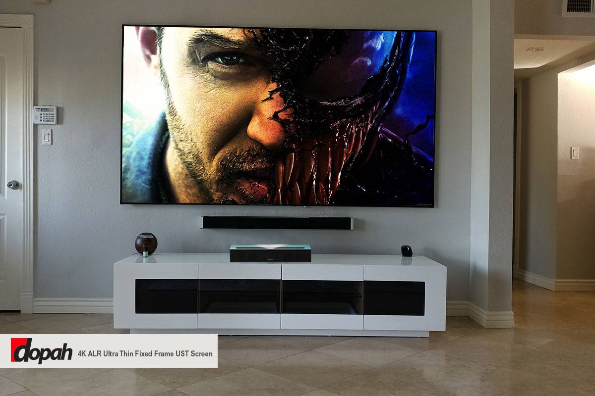 Dopah 100" 4K ALR Ultra Thin Fixed Frame UST Screen