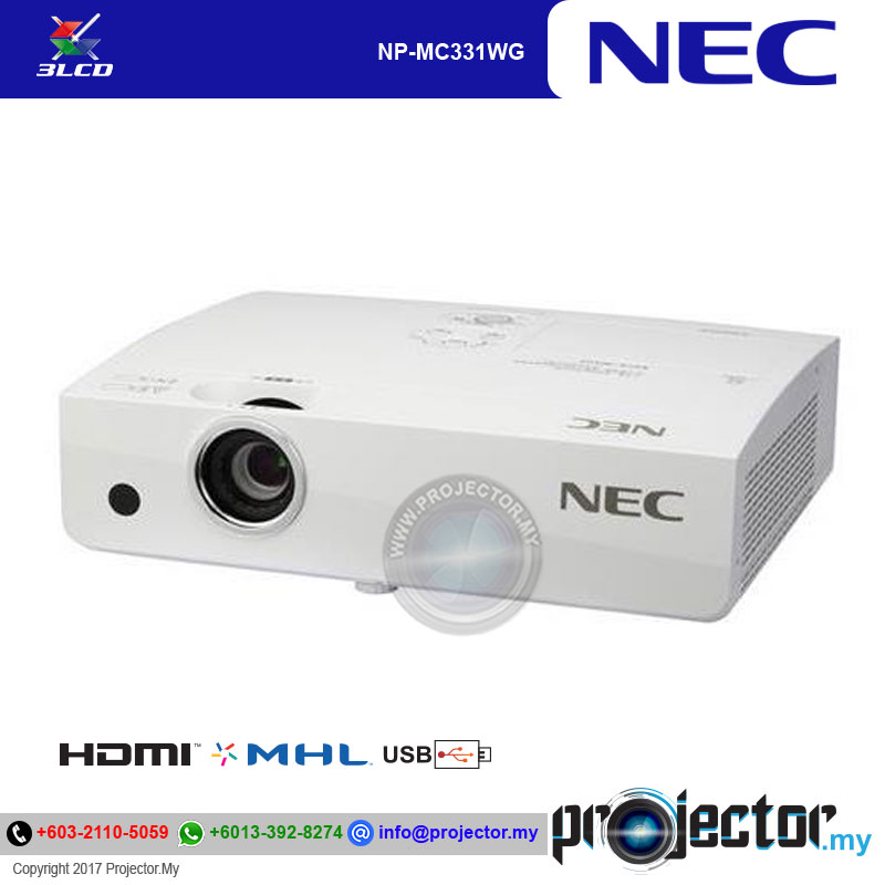 NEC NPMC331WG 3300 LUMENS WXGA PROJECTOR