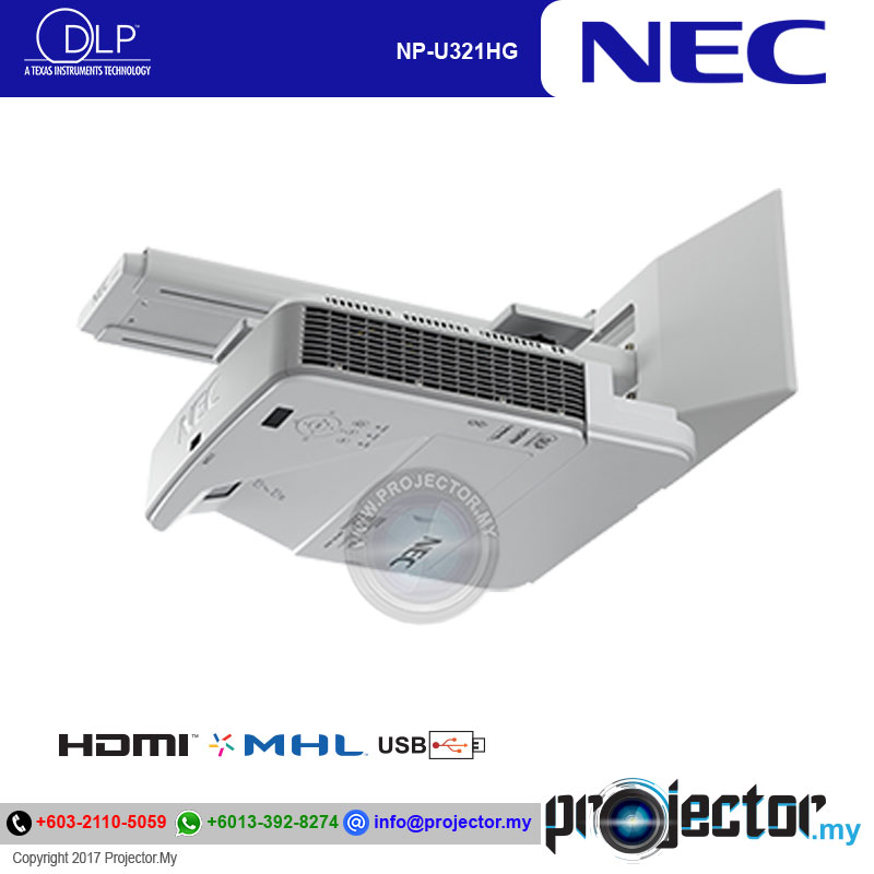 NEC NP-U321HG 3200 LUMENS FULL HD ULTRA SHORT THROW PROJECTOR